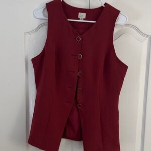 a new day Burgundy Button Down Sleeveless Top